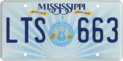 MS license plate LTS663