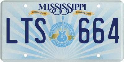 MS license plate LTS664