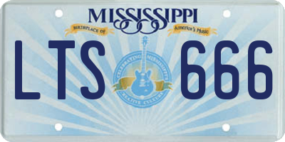 MS license plate LTS666