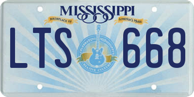 MS license plate LTS668