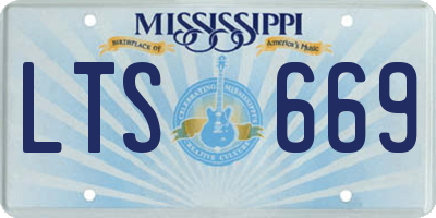 MS license plate LTS669