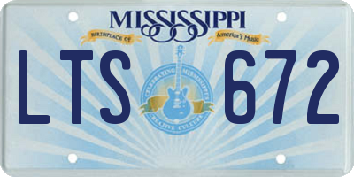 MS license plate LTS672