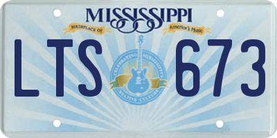 MS license plate LTS673