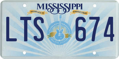 MS license plate LTS674