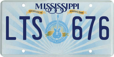 MS license plate LTS676