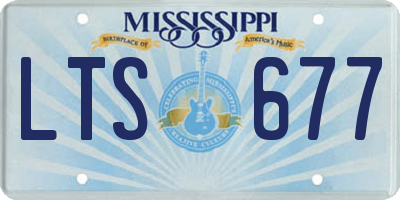 MS license plate LTS677