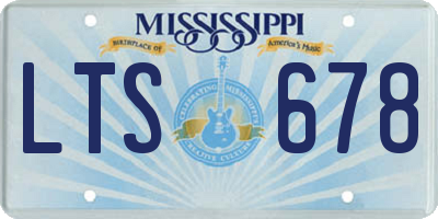 MS license plate LTS678