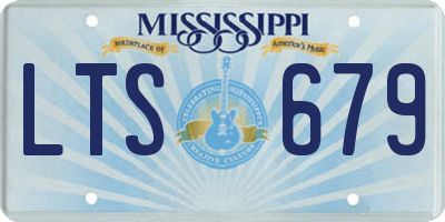 MS license plate LTS679