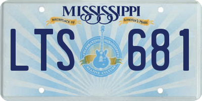 MS license plate LTS681