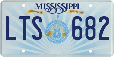 MS license plate LTS682