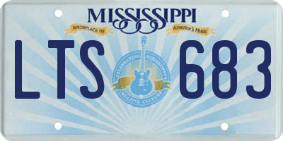 MS license plate LTS683