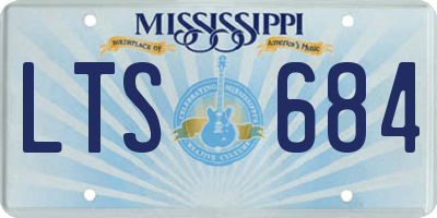 MS license plate LTS684