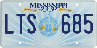 MS license plate LTS685