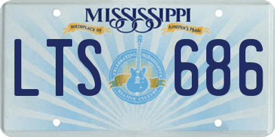 MS license plate LTS686