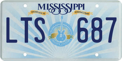 MS license plate LTS687