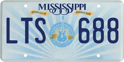 MS license plate LTS688
