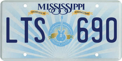 MS license plate LTS690