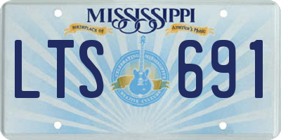 MS license plate LTS691