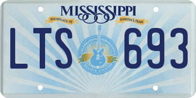 MS license plate LTS693