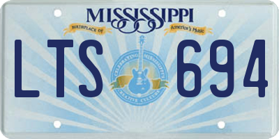 MS license plate LTS694