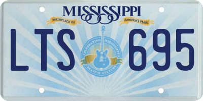 MS license plate LTS695