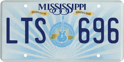 MS license plate LTS696