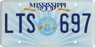 MS license plate LTS697