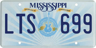MS license plate LTS699