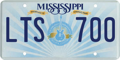 MS license plate LTS700