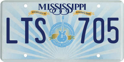 MS license plate LTS705