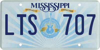 MS license plate LTS707