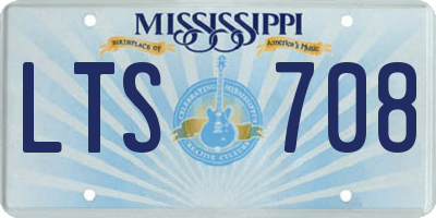 MS license plate LTS708