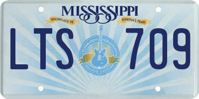 MS license plate LTS709