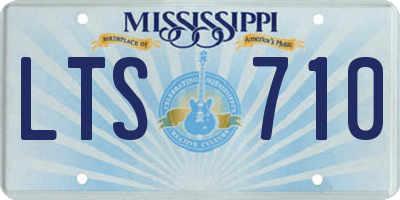 MS license plate LTS710