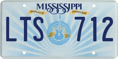 MS license plate LTS712