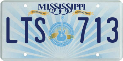 MS license plate LTS713