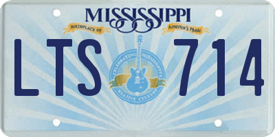 MS license plate LTS714