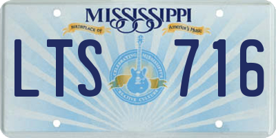 MS license plate LTS716