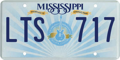 MS license plate LTS717