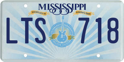 MS license plate LTS718