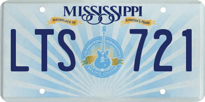 MS license plate LTS721