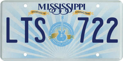 MS license plate LTS722