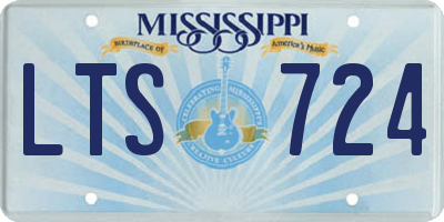 MS license plate LTS724