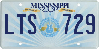 MS license plate LTS729