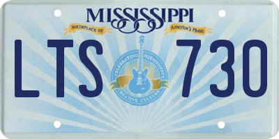 MS license plate LTS730