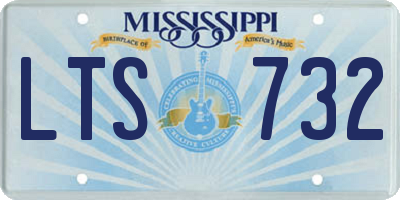 MS license plate LTS732
