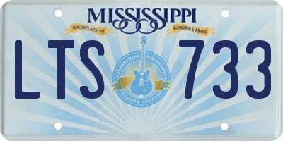 MS license plate LTS733