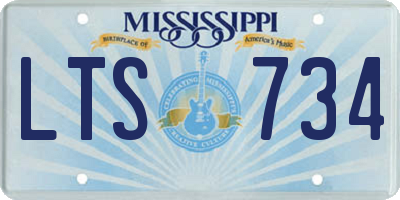 MS license plate LTS734