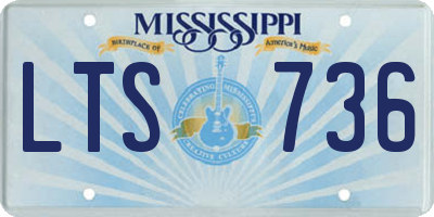 MS license plate LTS736