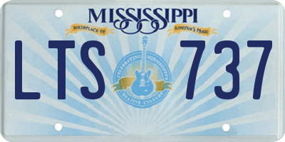 MS license plate LTS737